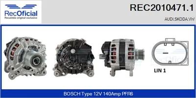 Alternador Audi A3 · Audi A3 Sportback · Vw GOLF VII