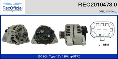 Alternador Opel CORSA D · Opel MERIVA B MPV · Vauxhall MERIVA Mk II