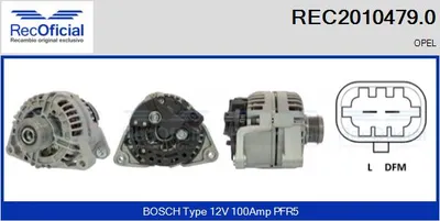 Alternador Opel CORSA D · Opel MERIVA B MPV