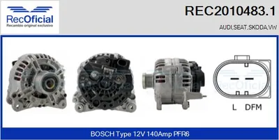 Alternador Audi A3 · Vw CADDY III Box Body/MPV · Vw CADDY III MPV