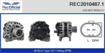 Alternador Seat CORDOBA · Skoda OCTAVIA I Combi · Vw BORA I