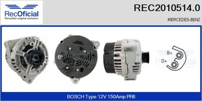 Alternador Mercedes-Benz SPRINTER 2-t Platform/Chassis · Mercedes-Benz SPRINTER 2-t Van · Mercedes-Benz SPRINTER 2-t Bus