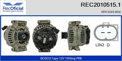 Alternador Mercedes-Benz C-CLASS · Mercedes-Benz C-CLASS Coupe · Mercedes-Benz C-CLASS T-Model
