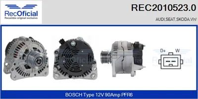Alternador Audi A3 · Seat ALHAMBRA · Skoda OCTAVIA I