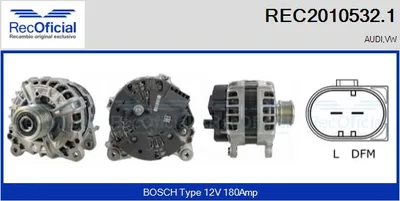 Alternador Vw GOLF VII · Vw GOLF VII Variant · Vw GOLF SPORTSVAN VII