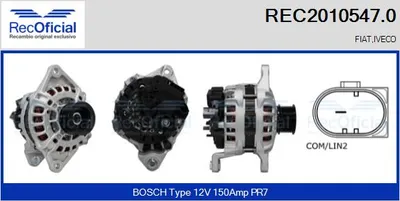 Alternador Iveco DAILY VI Platform/Chassis · Iveco DAILY VI Van