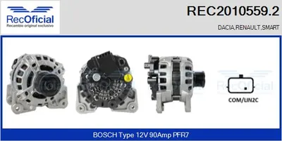 Alternador Dacia LODGY · Renault CLIO IV · Renault CLIO IV Grandtour