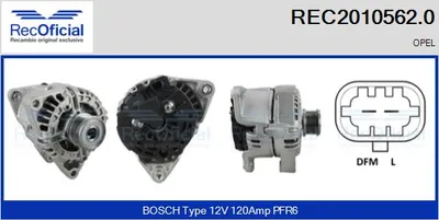 Alternador Opel MERIVA B MPV