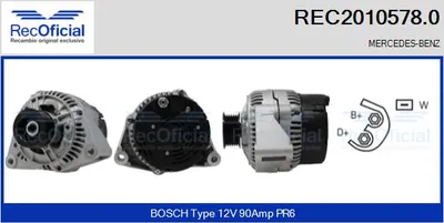 Alternador Mercedes-Benz VITO Bus · Mercedes-Benz VITO Van · Mercedes-Benz V-CLASS