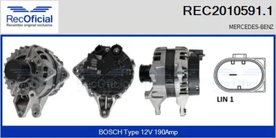 Alternador Mercedes-Benz C-CLASS · Mercedes-Benz C-CLASS T-Model · Mercedes-Benz GLC