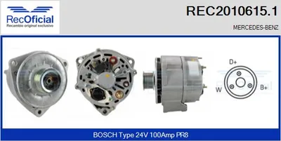 Alternador Mercedes-Benz VARIO Bus · Mercedes-Benz VARIO Van · Mercedes-Benz VARIO Platform/Chassis