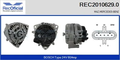 Alternador Mercedes-Benz VARIO Bus · Mercedes-Benz VARIO Van · Mercedes-Benz VARIO Platform/Chassis