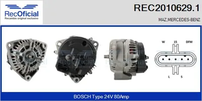Alternador Mercedes-Benz VARIO Bus · Mercedes-Benz VARIO Van · Mercedes-Benz VARIO Platform/Chassis