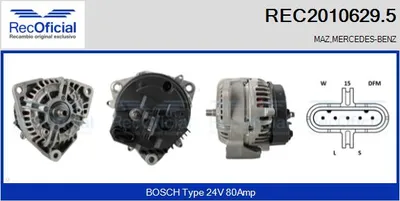 Alternador Mercedes-Benz VARIO Bus · Mercedes-Benz VARIO Van · Mercedes-Benz VARIO Platform/Chassis