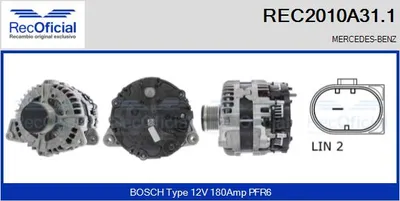 Alternador Mercedes-Benz A-CLASS · Mercedes-Benz A-CLASS Saloon