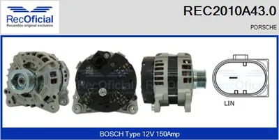 Alternador Porsche BOXSTER · Porsche CAYMAN