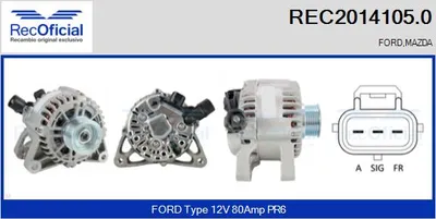 Alternador Ford FIESTA V · Ford FUSION · Mazda 2