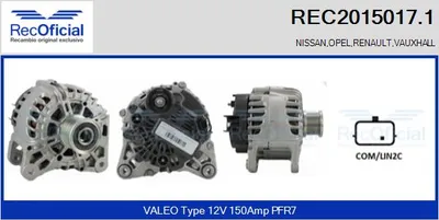 Alternador Nissan PULSAR Hatchback · Nissan QASHQAI II · Renault TALISMAN