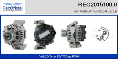 Alternador Fiat STRADA Pickup · Fiat PUNTO · Opel AGILA
