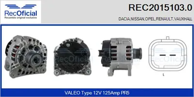 Alternador Renault KANGOO · Renault CLIO II · Renault KANGOO Express