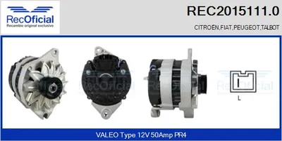 Alternador Peugeot J5 Bus · Citroën ZX · Peugeot 205 I