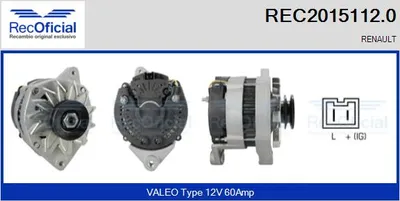 Alternador Renault RAPID Box Body/MPV · Renault CLIO I · Renault 19 I