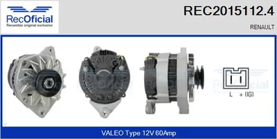 Alternador Renault RAPID Box Body/MPV · Renault CLIO I · Renault 19 I