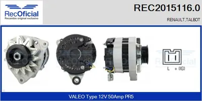 Alternador Renault RAPID Box Body/MPV · Talbot MURENA · Talbot TAGORA