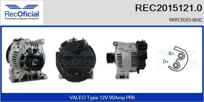 Alternador Mercedes-Benz A-CLASS · Mercedes-Benz VANEO