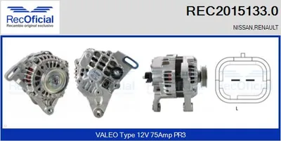 Alternador Renault TWINGO I · Renault KANGOO · Renault CLIO II