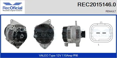 Alternador Renault MEGANE I Coach · Renault MEGANE I Cabriolet · Renault KANGOO