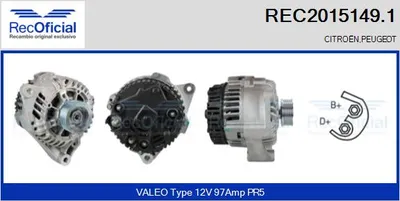 Alternador Peugeot 106 I · Citroën ZX · Peugeot 306 Hatchback
