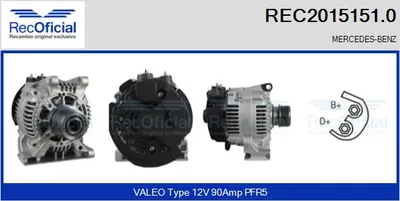 Alternador Mercedes-Benz A-CLASS · Mercedes-Benz VANEO