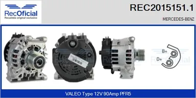 Alternador Mercedes-Benz A-CLASS · Mercedes-Benz VANEO