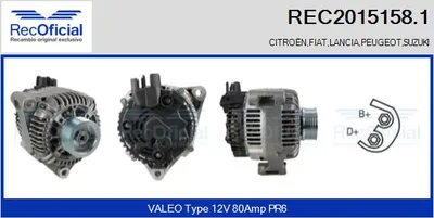 Alternador Citroën JUMPER I Bus · Peugeot 806 · Citroën XANTIA