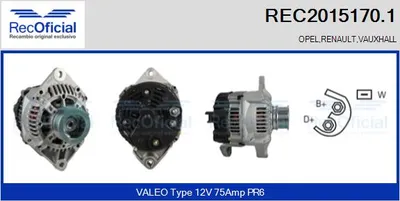 Alternador Renault TRAFIC Van · Opel ARENA Van · Opel ARENA Combi