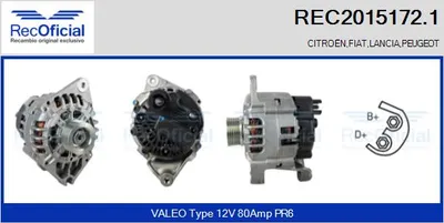 Alternador Citroën JUMPER I Bus · Peugeot 806 · Citroën XANTIA