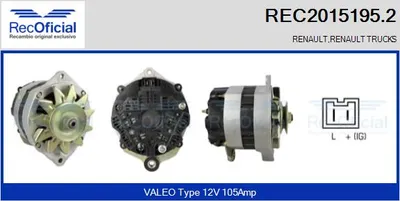Alternador Renault ESPACE I · Renault ESPACE II · Renault 21 Saloon