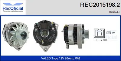 Alternador Renault 19 I · Renault 19 I Chamade · Renault 19 II