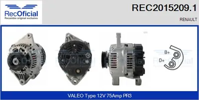 Alternador Renault CLIO I · Renault MEGANE I · Renault MEGANE I Coach