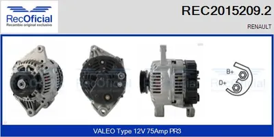 Alternador Renault CLIO I · Renault MEGANE I · Renault MEGANE I Coach
