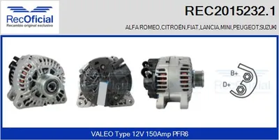 Alternador Peugeot 806 · Citroën XANTIA · Citroën EVASION MPV