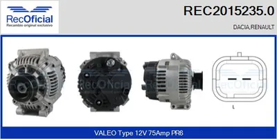 Alternador Renault LAGUNA I · Renault LAGUNA I Grandtour · Renault MEGANE I