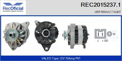 Alternador Talbot 1307-1510 · Talbot SOLARA · Talbot MURENA