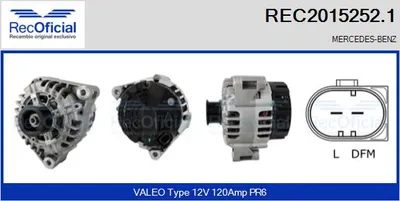 Alternador Mercedes-Benz E-CLASS · Mercedes-Benz E-CLASS T-Model · Mercedes-Benz SLK