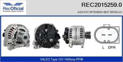Alternador Seat CORDOBA · Vw SHARAN · Seat ALHAMBRA