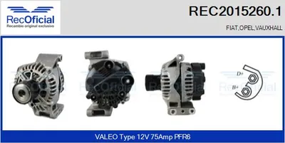 Alternador Opel AGILA · Opel CORSA C · Opel COMBO Tour