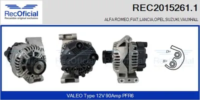 Alternador Fiat STRADA Pickup · Fiat PUNTO · Opel AGILA