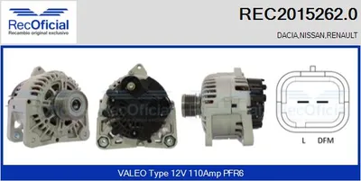 Alternador Renault KANGOO · Renault KANGOO Express · Renault CLIO II Hatchback Van