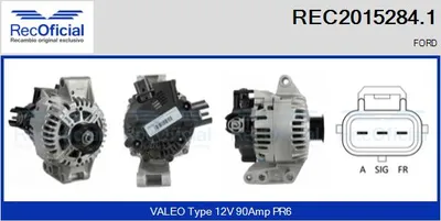 Alternador Ford KA · Ford FIESTA V · Ford FUSION